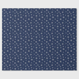 Papel De Presente Christmas White Snowflakes Themed Packaging Black