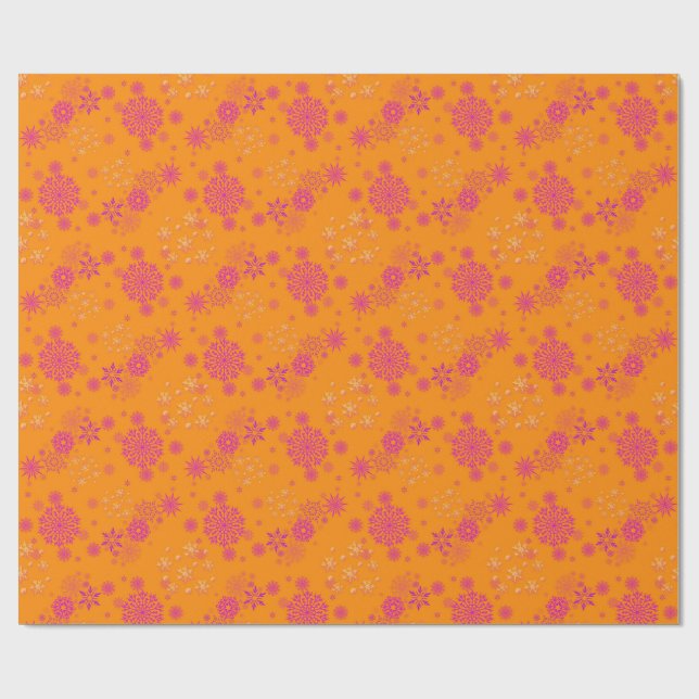 Papel De Presente Christmas Winter Hanukkah Snowflake design  (Aberto)