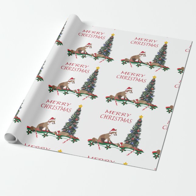 Papel De Presente Christmas wrapping paper, wildlife  (Desenrolado)