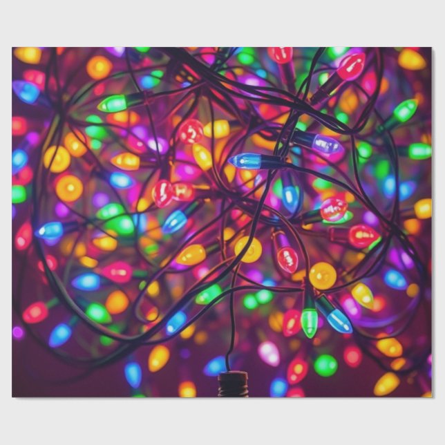 Papel De Presente Christmaslight wrapping paper. (Aberto)