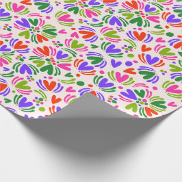 Papel De Presente Christmasy Colorful Hearts and Bolinhas