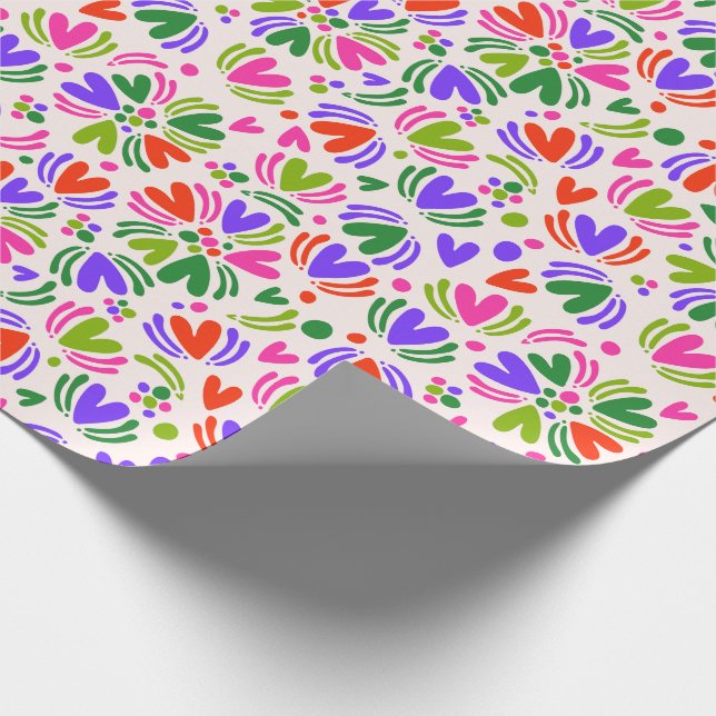 Papel De Presente Christmasy Colorful Hearts and Bolinhas (Ponta)