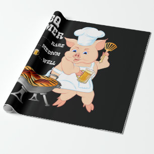 Papel De Presente CHURRASCO CHURRASCO Timer Pig Grill Barbecue Beer
