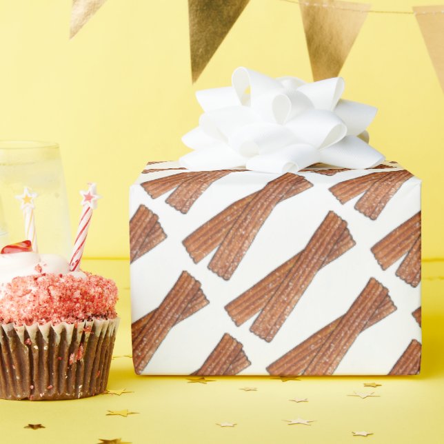 Papel De Presente Churro Espanhol Fried Dough Pastris Churros (Festa de aniversário)