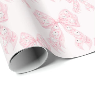 Papel De Presente Chuva de Amor Rosa Pequeno Arco de Halloween para