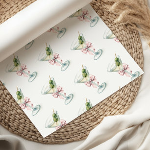 Papel De Presente Chuva de Bebê Menina Arco Rosa Martini Retro