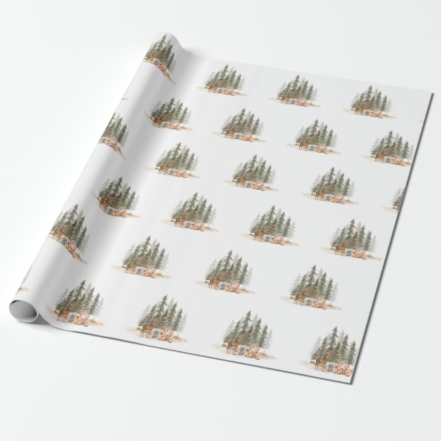 Papel De Presente Chuva de Bençãos Início da Aventura para Bebê (Desenrolado)
