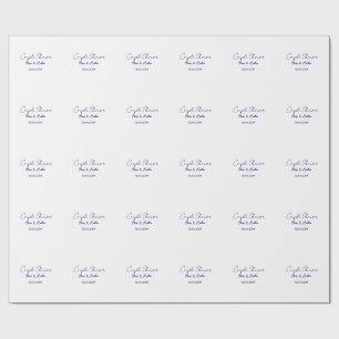 Papel De Presente chuva de casal nome data roxo moderno simples mini