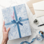Papel De Presente Chuva de Noiva Flores Brancas Azuis Lindas<br><div class="desc">Chuva de Noiva Flores Brancas Azuis Lindas</div>