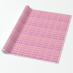 Papel De Presente Chuva de Noiva Rosa Pêssego Ombre Amor<br><div class="desc">Arte de Palavra Inspiradora de Amor Rosa Pêssego Ombre</div>