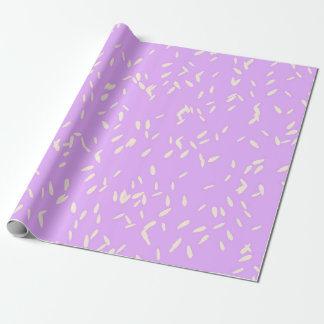Papel De Presente Chuva de Pétalas Pálidas Amarelas Desenhadas à Mão