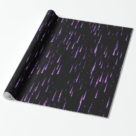 Papel De Presente Chuva do meteoro - roxo