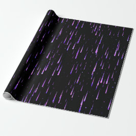 Papel De Presente Chuva do meteoro - roxo
