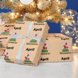 Papel De Presente Chuvas de Abril Flor de Margarida Floral