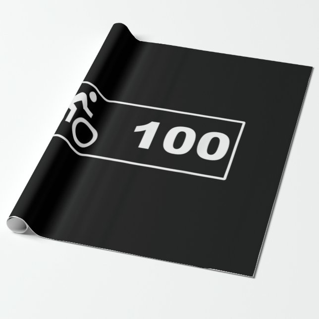 Papel De Presente Ciclismo - Corrida do Século 100 (Desenrolado)