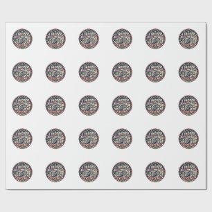 Papel De Presente Ciclismo da Liberdade Patriótico Ciclismo Vintag P