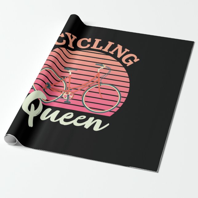 Papel De Presente Ciclismo Rainha (Desenrolado)