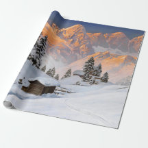 Cidade de Natal com Montanhas Snowy