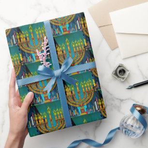 Papel De Presente Cidade Menorah