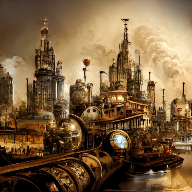Papel De Presente Cidade Steampunk (Criador carregado)
