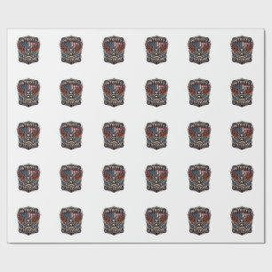 Papel De Presente Cilindros de Liberdade Patriótica Moto Estrada Lib