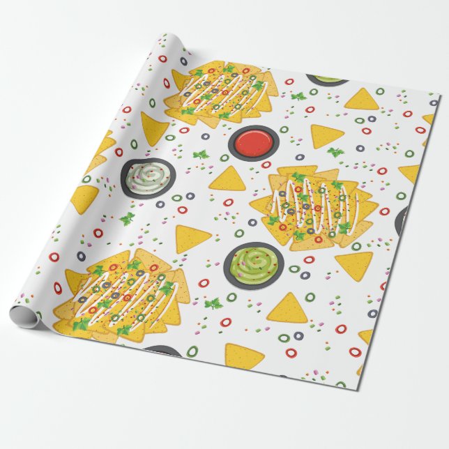 Papel De Presente cinco de mayo mexico nachos guacamole (Desenrolado)
