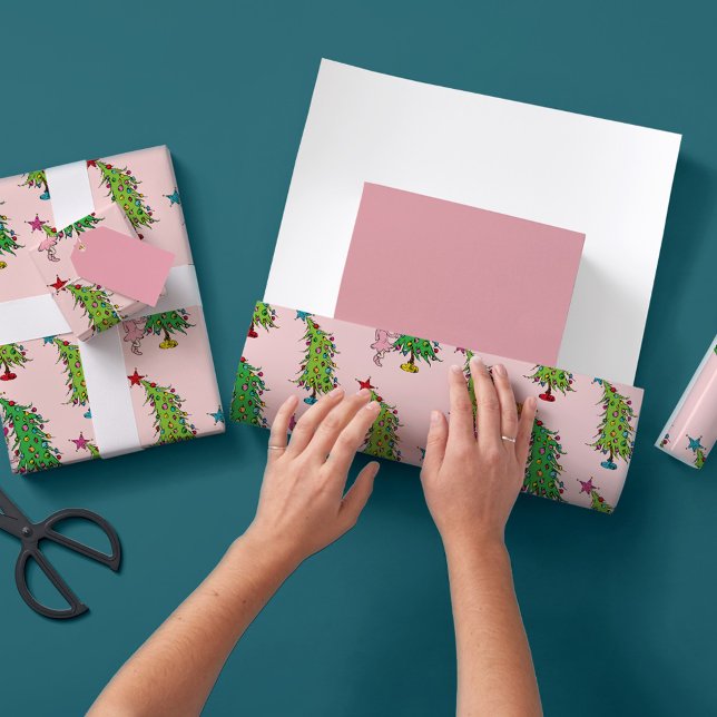 Papel De Presente Cindy-Lou Quem e o padrão da árvore de Natal (Criador carregado)