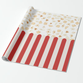 Papel De Presente Cinema Retro Popcorn