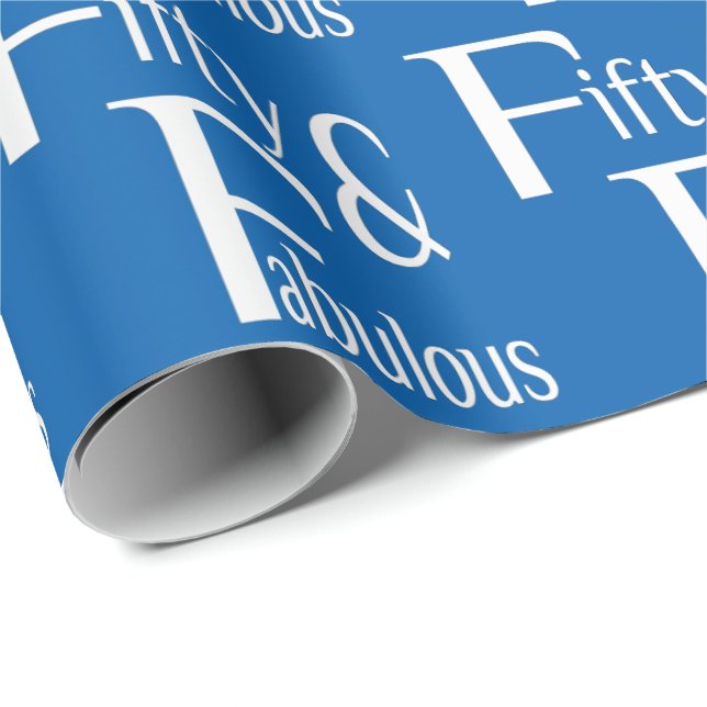 Papel De Presente Cinquenta e fabuloso (Ponta do rolo)