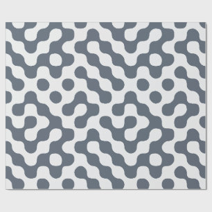 Papel De Presente Cinza Ardósia Moderno Meados do Século