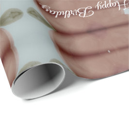 Papel De Presente Cinza Azul E Castanho