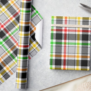 Papel De Presente Cinza Cinza Preto Multicolor Flanela Xadrez Tartã