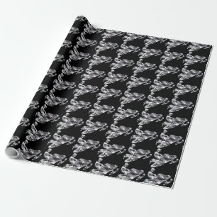 Papel De Presente Cinza de Camuflagem Snowmobile