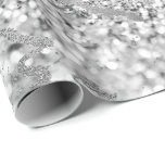 Papel De Presente Cinza de Cinza de prata cai no mármore brilhante m<br><div class="desc">Minimalismo e elegância de acordo com as tendências reais da decoração interior. Para Muitas Ocasiões De Glam De Luxo</div>