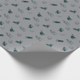 Papel De Presente Cinza - 💀 de embrulho do presente do Halloween