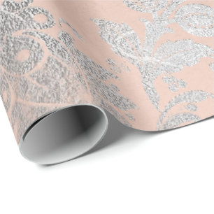 Papel De Presente Cinza De Pêssego Coral Pêssego Cor-de-rosa Blush