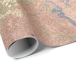Papel De Presente Cinza de pino de pino de pântano Dourada rosa