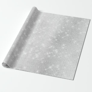 Papel De Presente Cinza De Prata Branca Urbana Monocromática Esponta