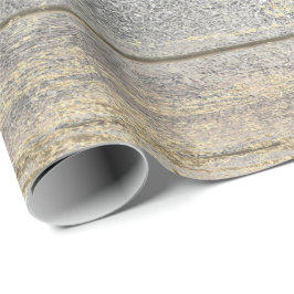 Papel De Presente Cinza de prata, champanhe Dourada de madeira russa