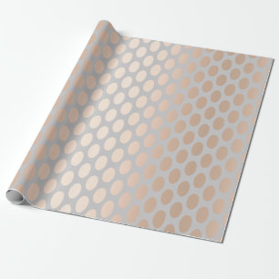 Papel De Presente Cinza Dourado cor-de-rosa do teste padrão de