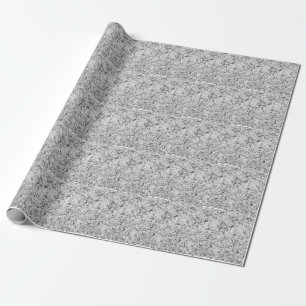 Papel De Presente Cinza e Granito Branco