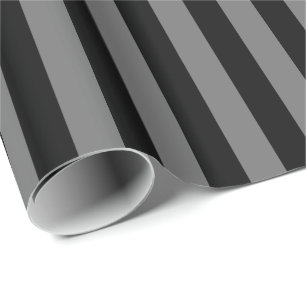 Papel De Presente Cinza/Faixa Negra