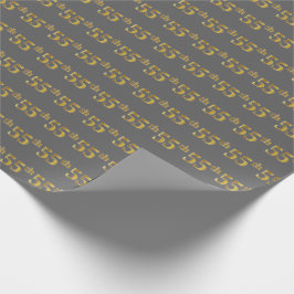 Papel De Presente Cinza, Falso Dourado 55º (Quinquagésimo Quinto) Ev