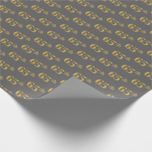 Papel De Presente Cinza, Falso Dourado 65º (Sexagésimo Quinto) Event