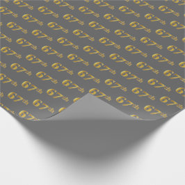 Papel De Presente Cinza, Falso Dourado 67º (Sexagésimo Sétimo) Event