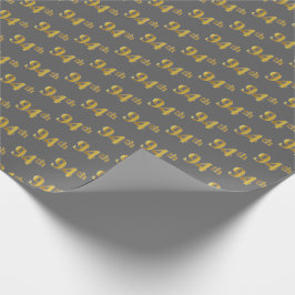 Papel De Presente Cinza, Falso Dourado 94º (Nonagésimo Quarto) Event
