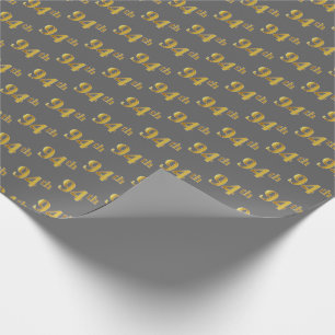 Papel De Presente Cinza, Falso Dourado 94º (Nonagésimo Quarto) Event