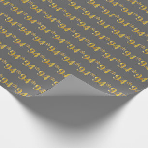 Papel De Presente Cinza, Falso Dourado 94º (Nonagésimo Quarto) Event