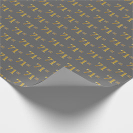 Papel De Presente Cinza, Falso Ouro 71º (Septuagésimo Primeiro) Even