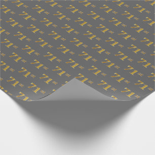 Papel De Presente Cinza, Falso Ouro 71º (Septuagésimo Primeiro) Even